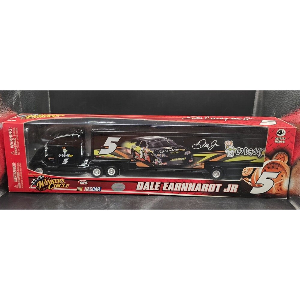 Dale Earnhardt Jr #5 Go Daddy Car Hauler Truck Semi Trailer NASCAR Racing 1:64